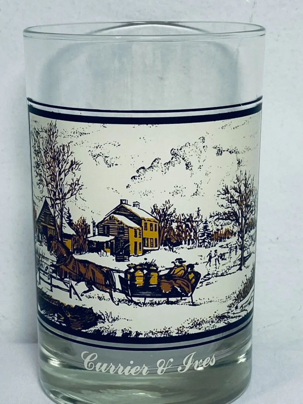 Arby's Glass 1978 Collector's Series #3 American Farm in Winter Currier & Ives